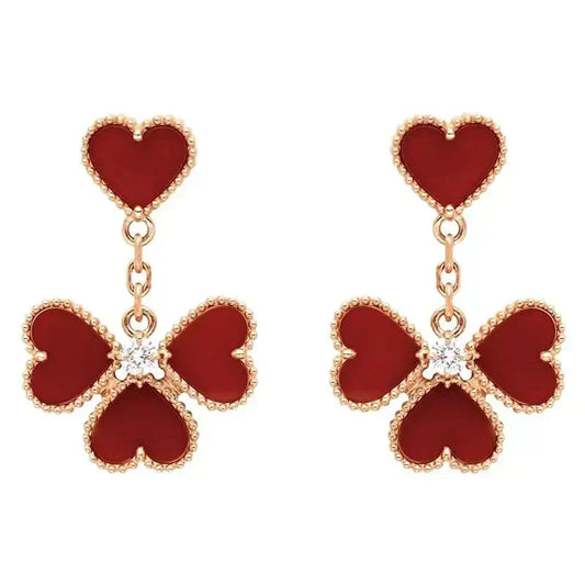 Miro SWEET CLOVER CARNELIAN EARRINGS