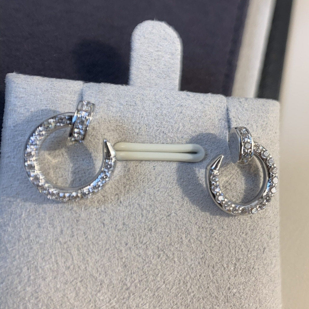 Miro JUSTE EARRINGS SILVER DIAMONDS