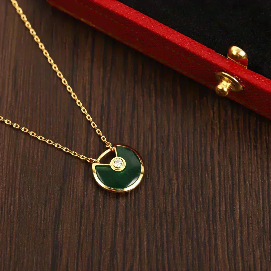 Miro AMULETTE GOLD MALACHITE NECKLACE