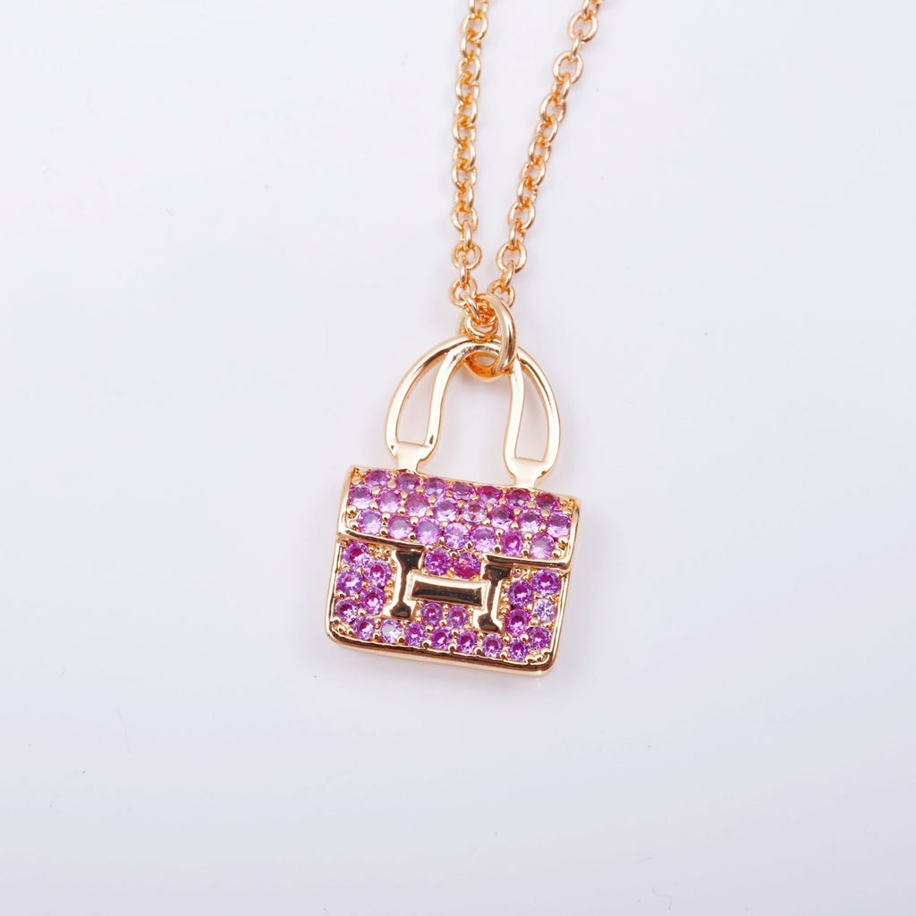Miro CONSTANCE PEDANT PURPLE DIAMOND NECKLACE