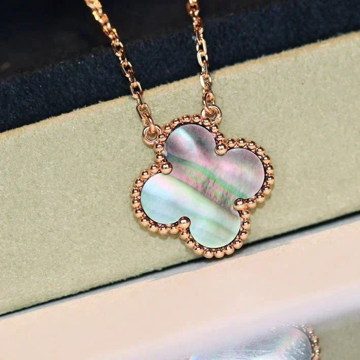 Miro CLOVER 15MM  GRAY MOTHER OF PEARL NECKLACE
