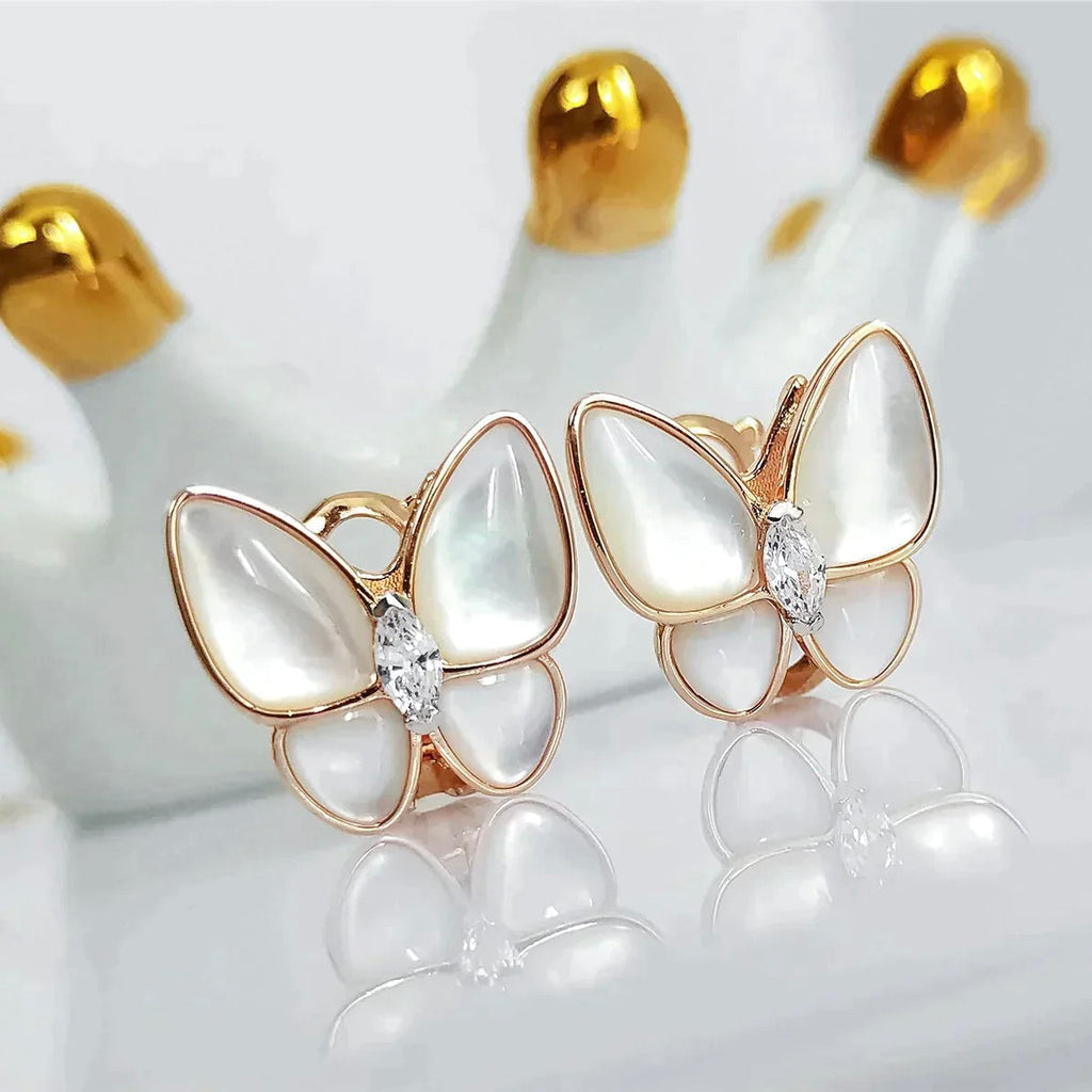 Miro BUTTERFLY MOP DIAMOND EARRINGS