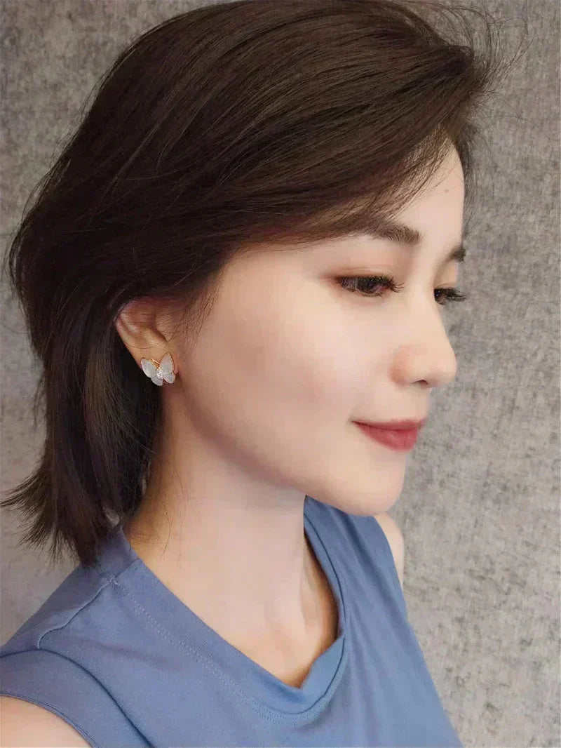 Miro BUTTERFLY MOP DIAMOND EARRINGS