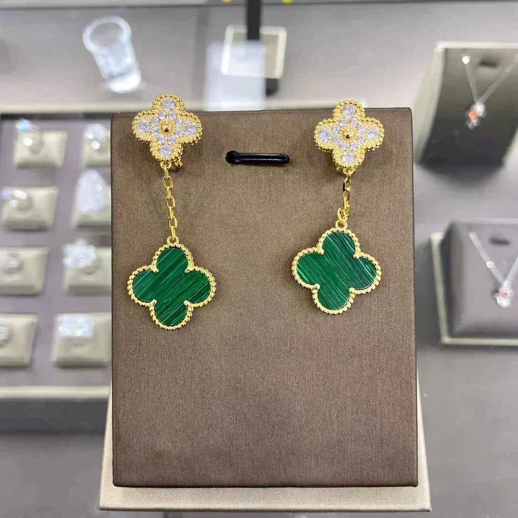 Miro CLOVER  2 MOTIFS  DIAMOND  EARRINGS (MULTIPLE CHOICESç´