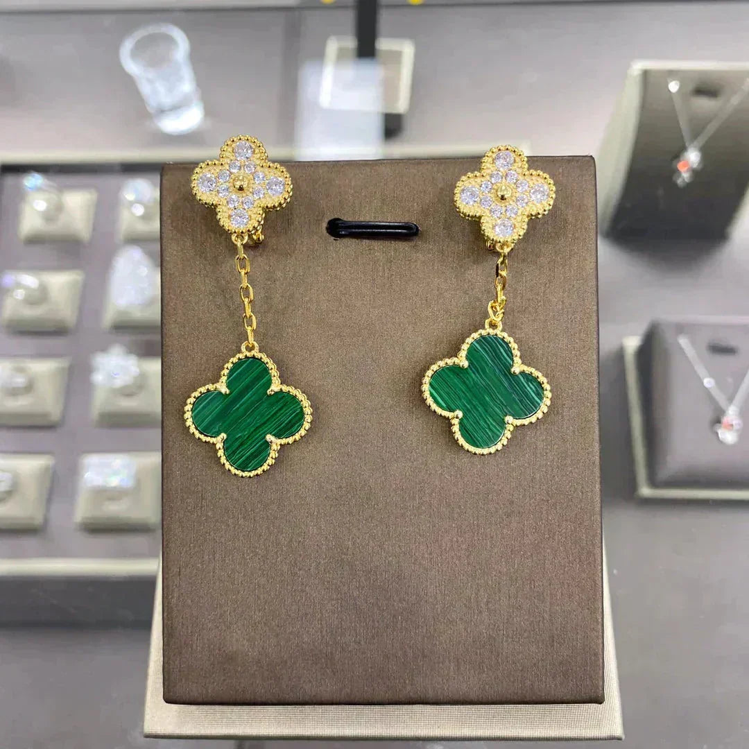 Miro CLOVER  2 MOTIFS  DIAMOND  EARRINGS (MULTIPLE CHOICESç´