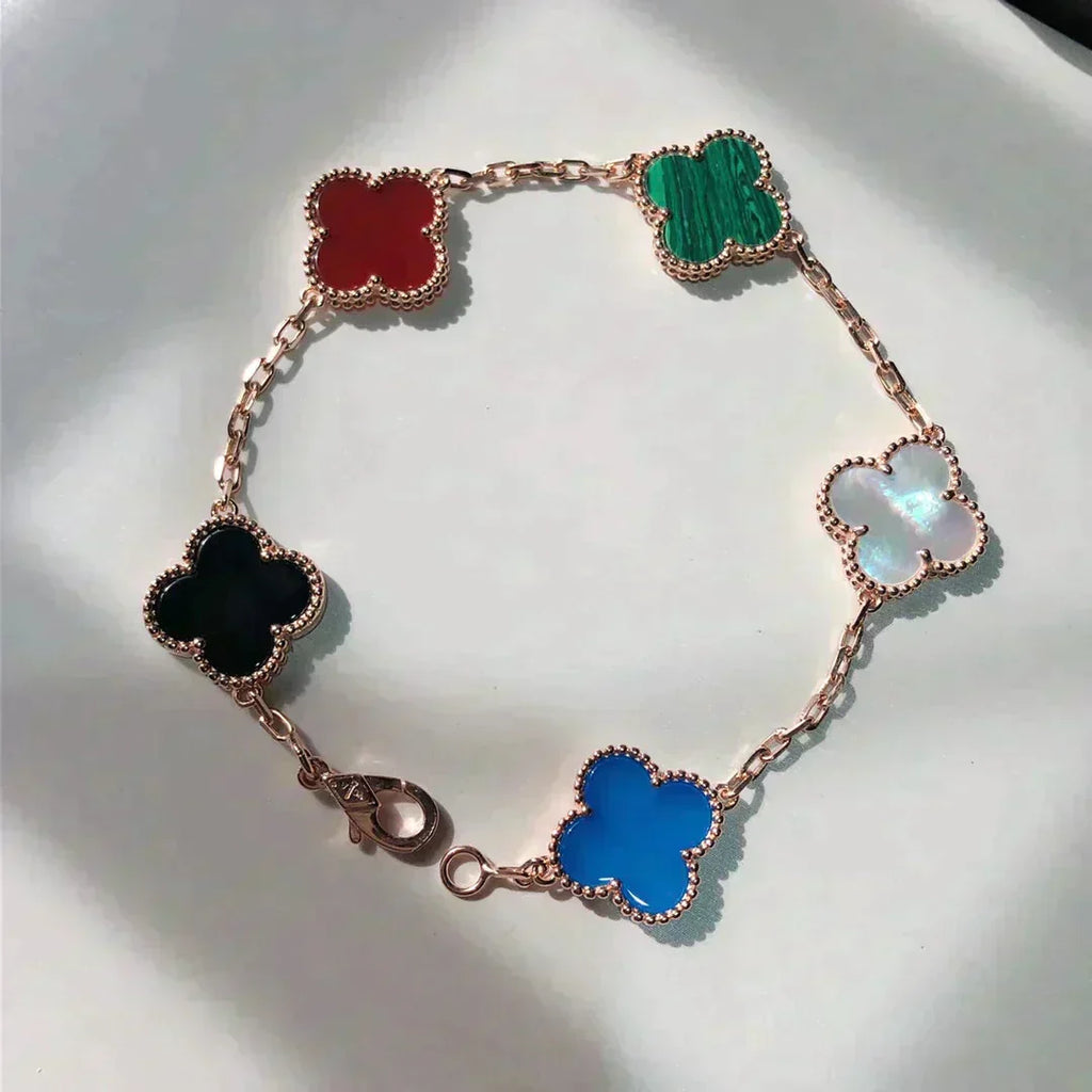 [Miro ]New CLOVER 5 MOTIFS MULTICOLOR BRACELET