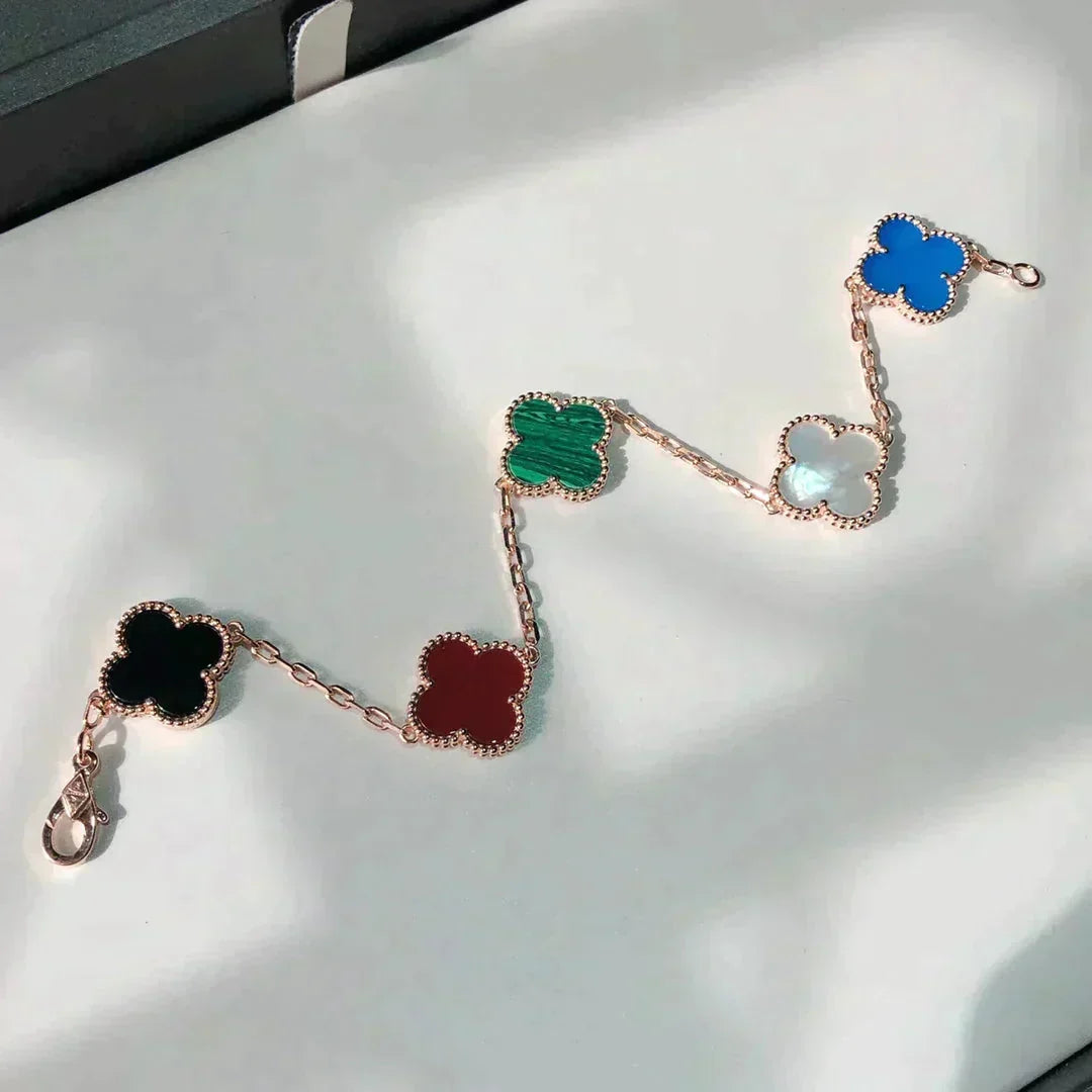 [Miro ]New CLOVER 5 MOTIFS MULTICOLOR BRACELET