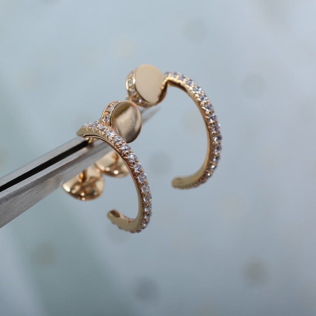 Miro JUSTE EARRINGS 12.75MM PINK GOLD DIAMOND