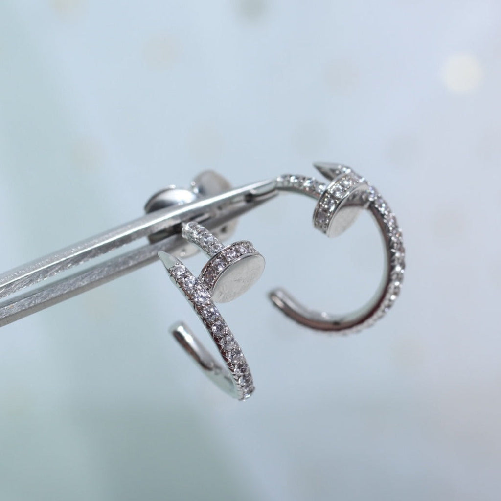 Miro JUSTE EARRINGS 12.75MM SILVER DIAMOND