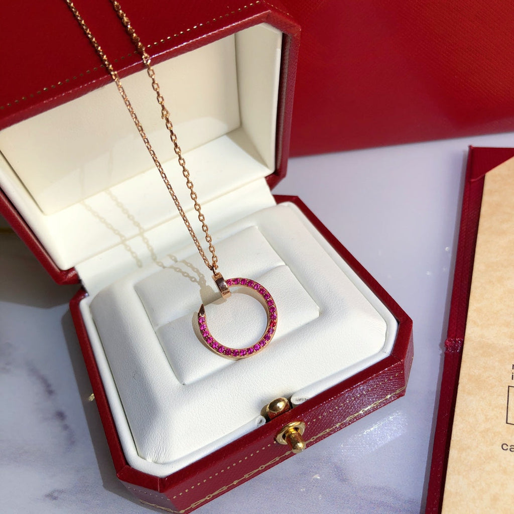 Miro JUSTE NECKLACE GOLD RED DIAMONDS