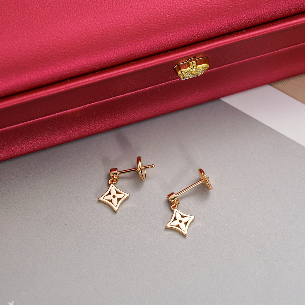 Miro STAR EARRINGS Pink GOLD