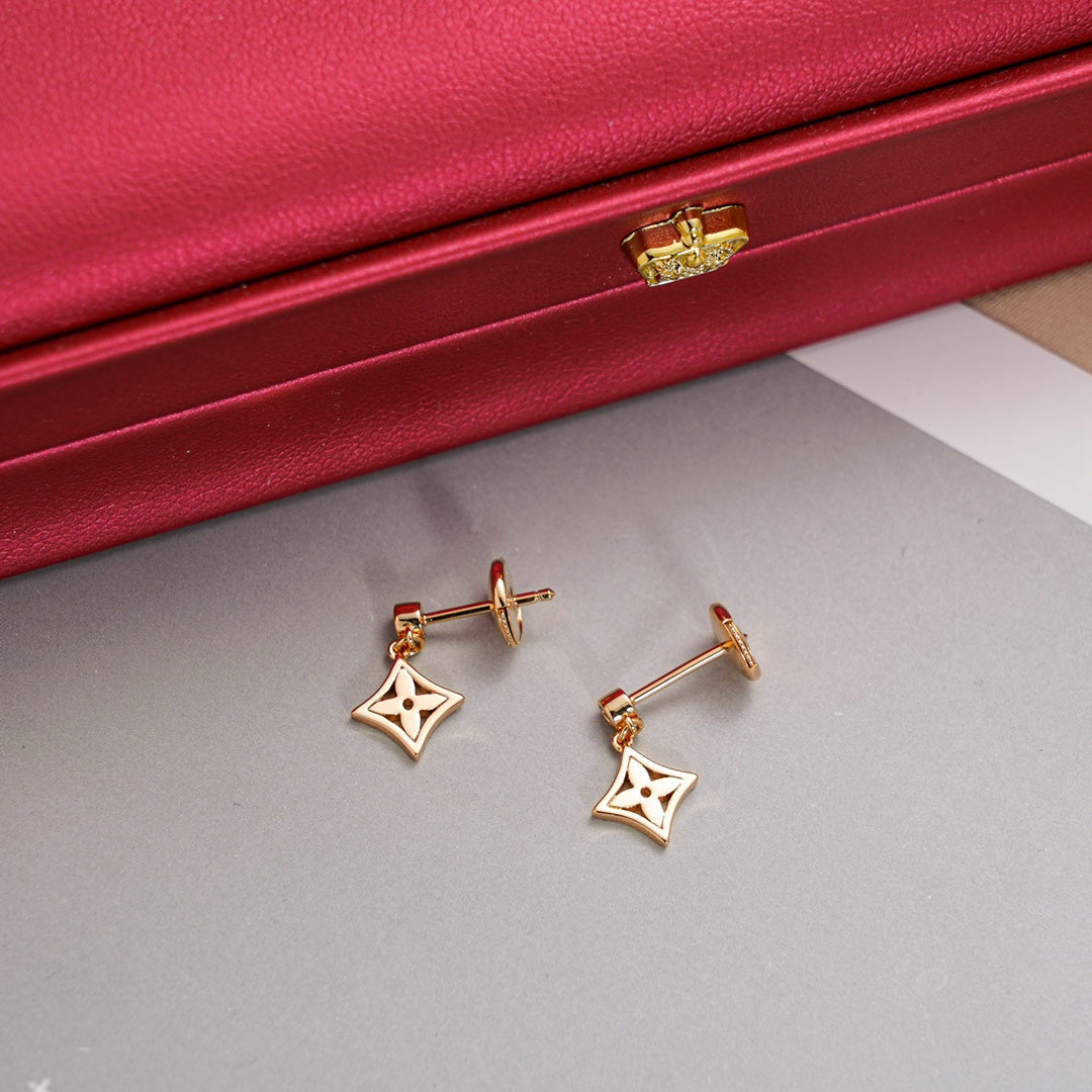 Miro STAR EARRINGS Pink GOLD
