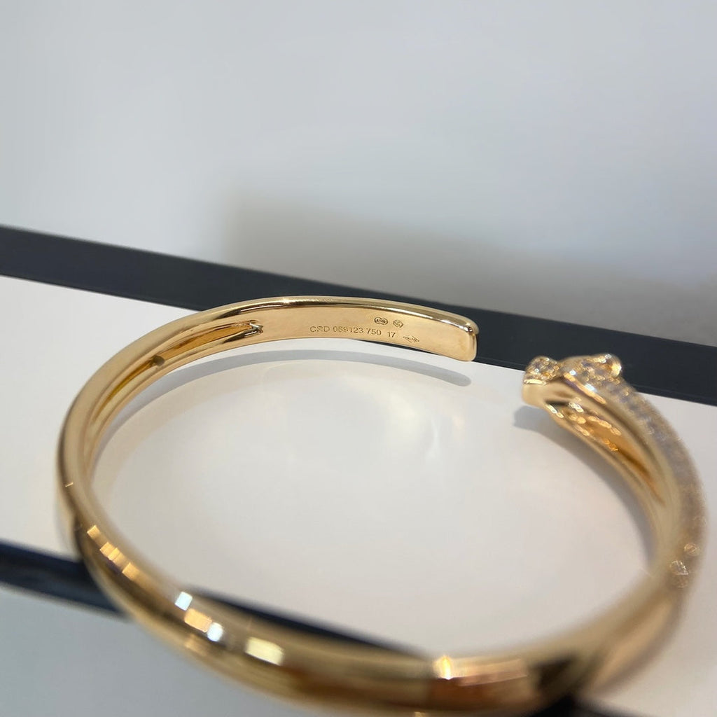 Miro PANTHERE GOLD DIAMOND OPEN BRACELET