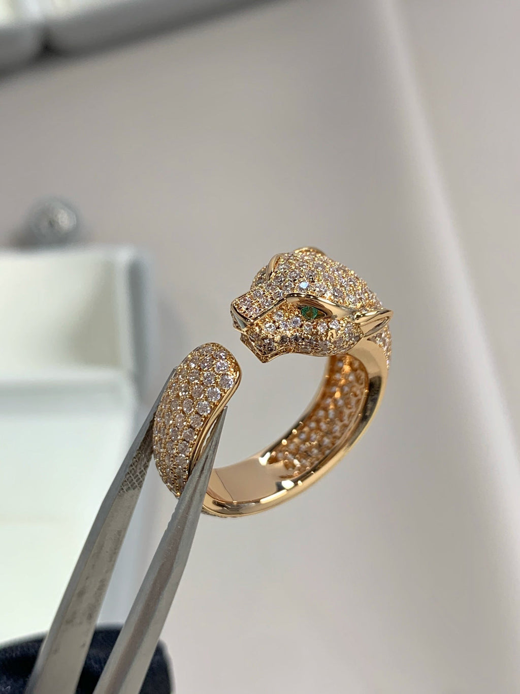Miro PANTHERE PINK GOLD DIAMOND RING