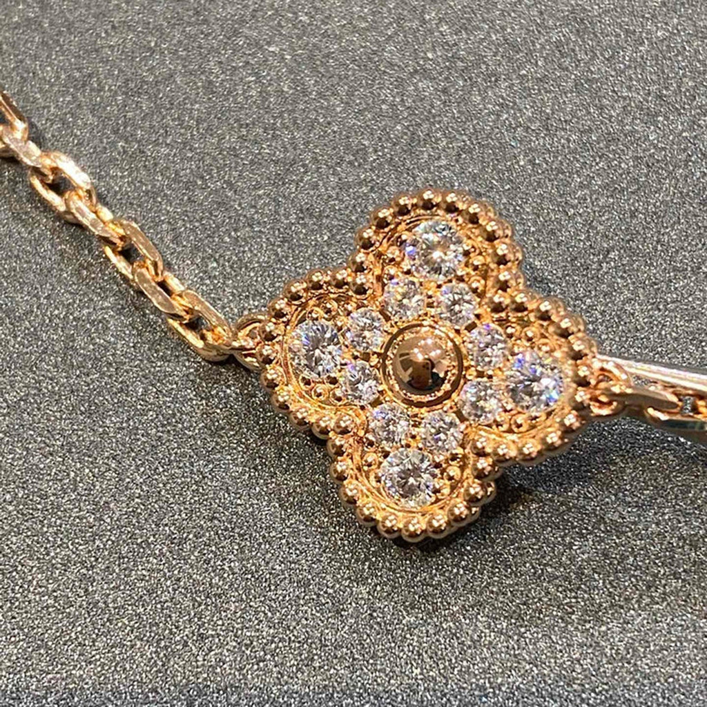 [Miro ] New  CLOVER 5 MOTIF FULL DIAMOND BRACELET COLLECTION