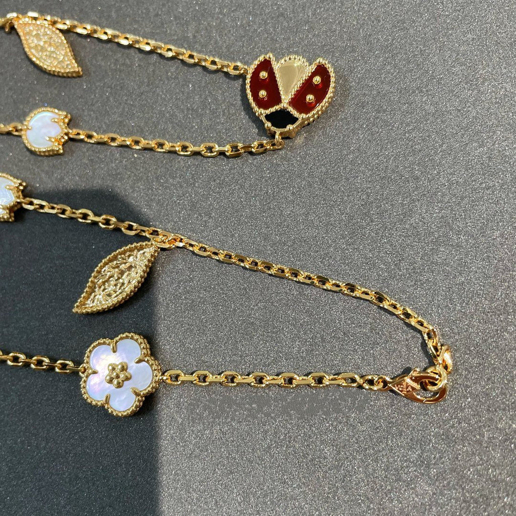 Miro LUCKY SPRING 15 MOTIFS GOLD NECKLACE