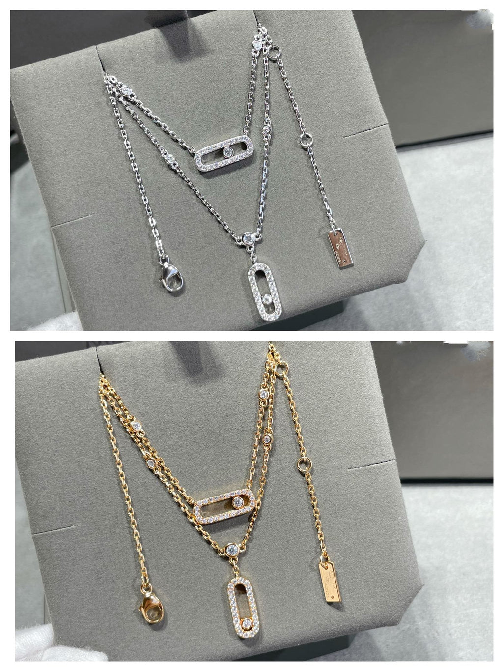 [Miro ]MOVE 2 ROW DIAMOND NECKLACE