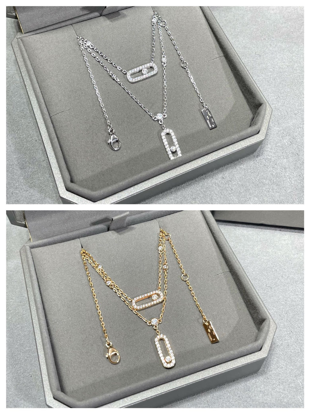 [Miro ]MOVE 2 ROW DIAMOND NECKLACE