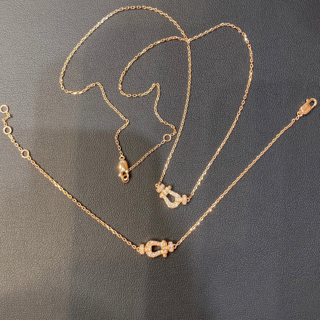 Miro FORCE 10 DIAMOND PINK GOLD NECKLACE MINI MODEL