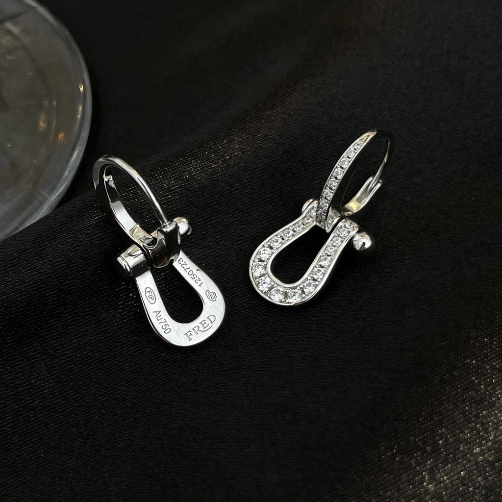 Miro FORCE 10 FULL DIAMOND DROP EARRINGS MEDIUM MODEL