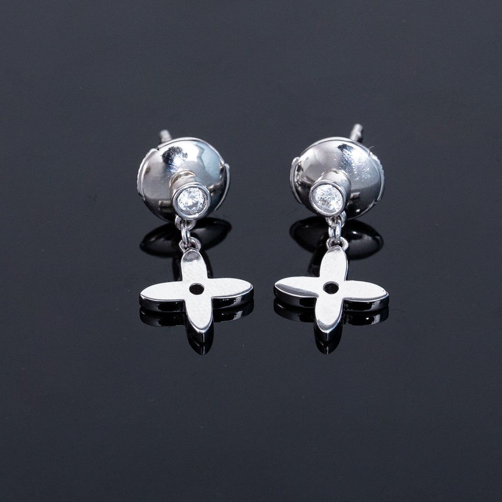 Miro VIDYLLE SILVER DIAMOND MINI DROP EARRINGS