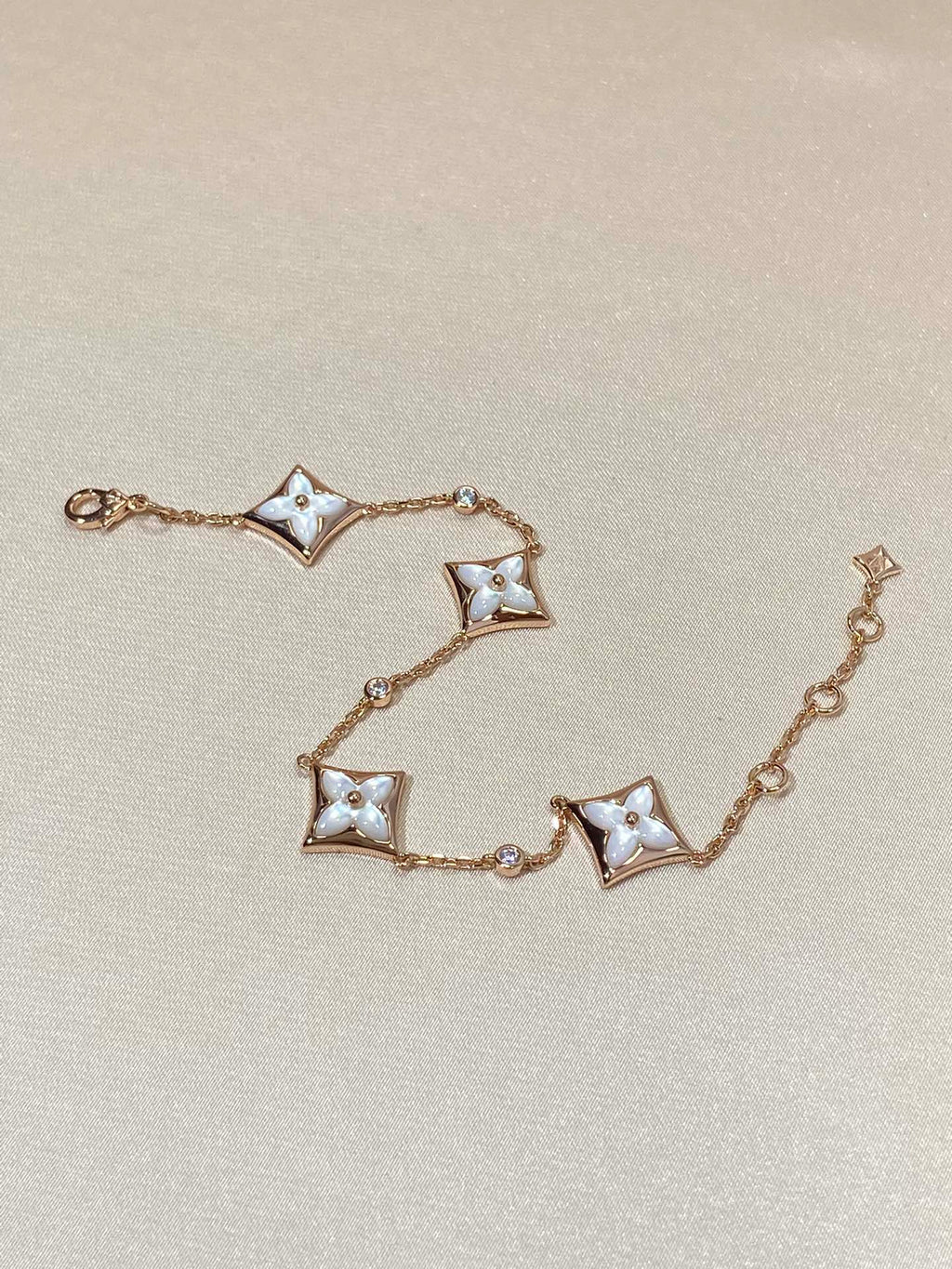 Miro STAR 4 MOTIF MOP DIAMOND PINK GOLD BRACELET