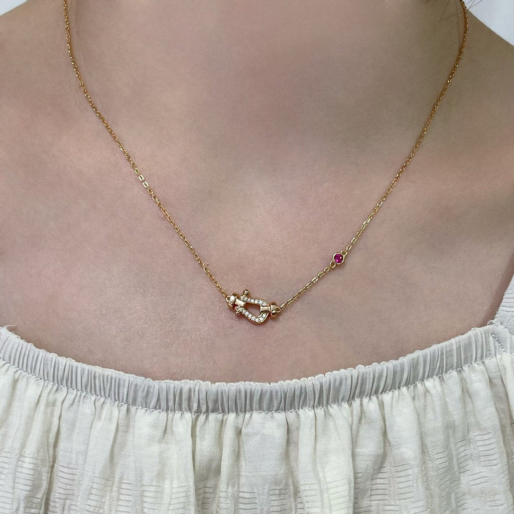 Miro FORCE 10 DIAMOND PINK GOLD NECKLACE