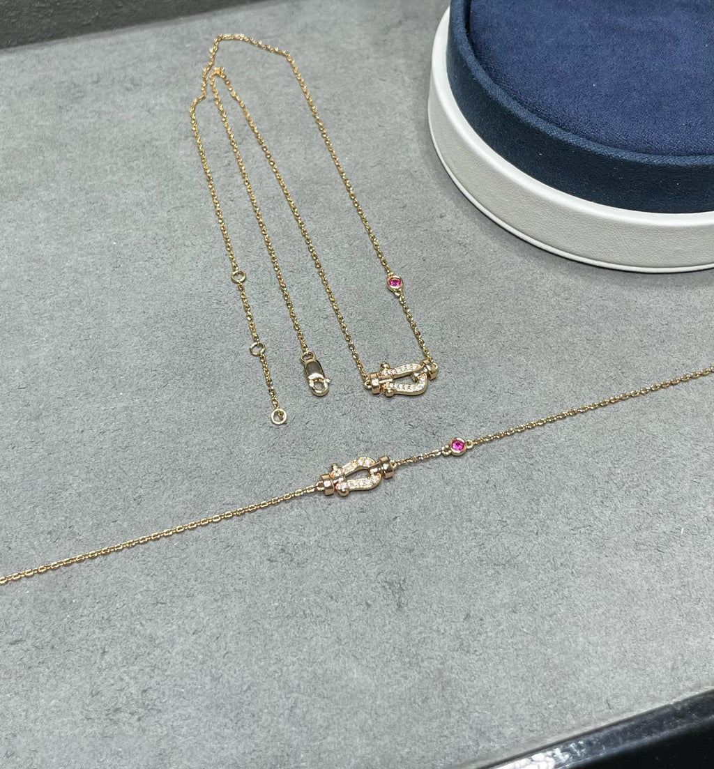 Miro FORCE 10 DIAMOND PINK GOLD NECKLACE