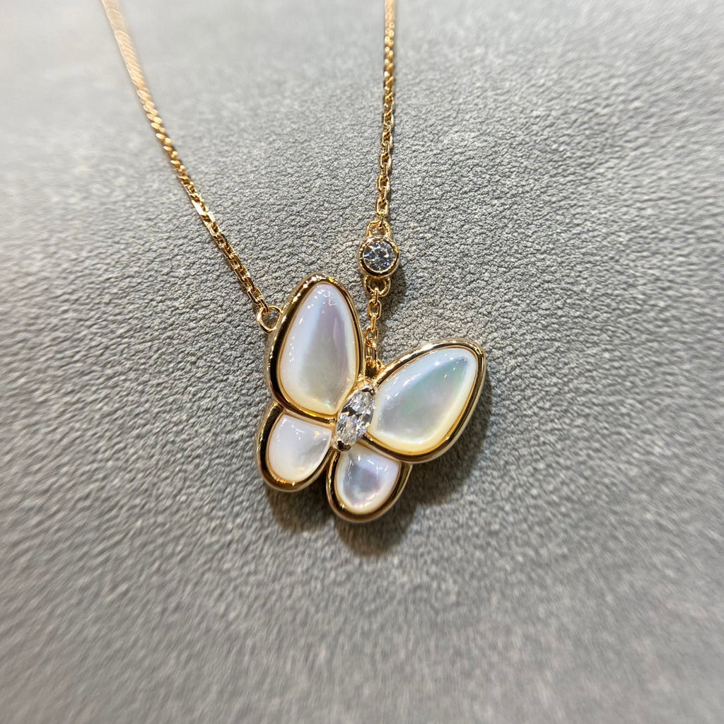 Miro BUTTERFLY MOP DIAMOND NECKLACE