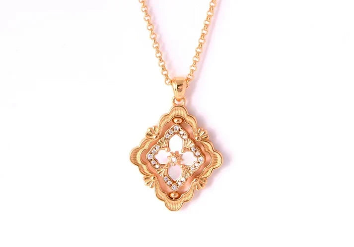 [Miro] B.C.L ENAMEL ROTATING SINGLE-DIAMOND NECKLACE£¨Various colors£©