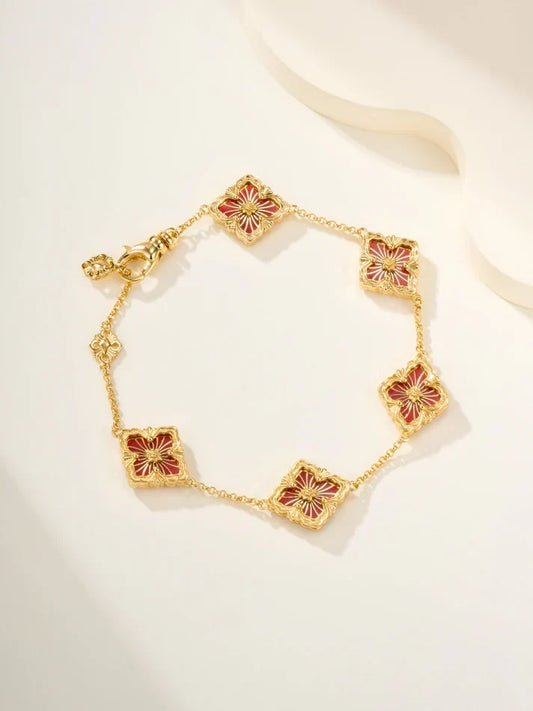 [Miro]B.C.L ENAMELED Five-Flower Bracelet£¨Various Colors)