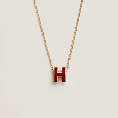 ミロ HM CLIC レッドエナメル ゴールドネックレス