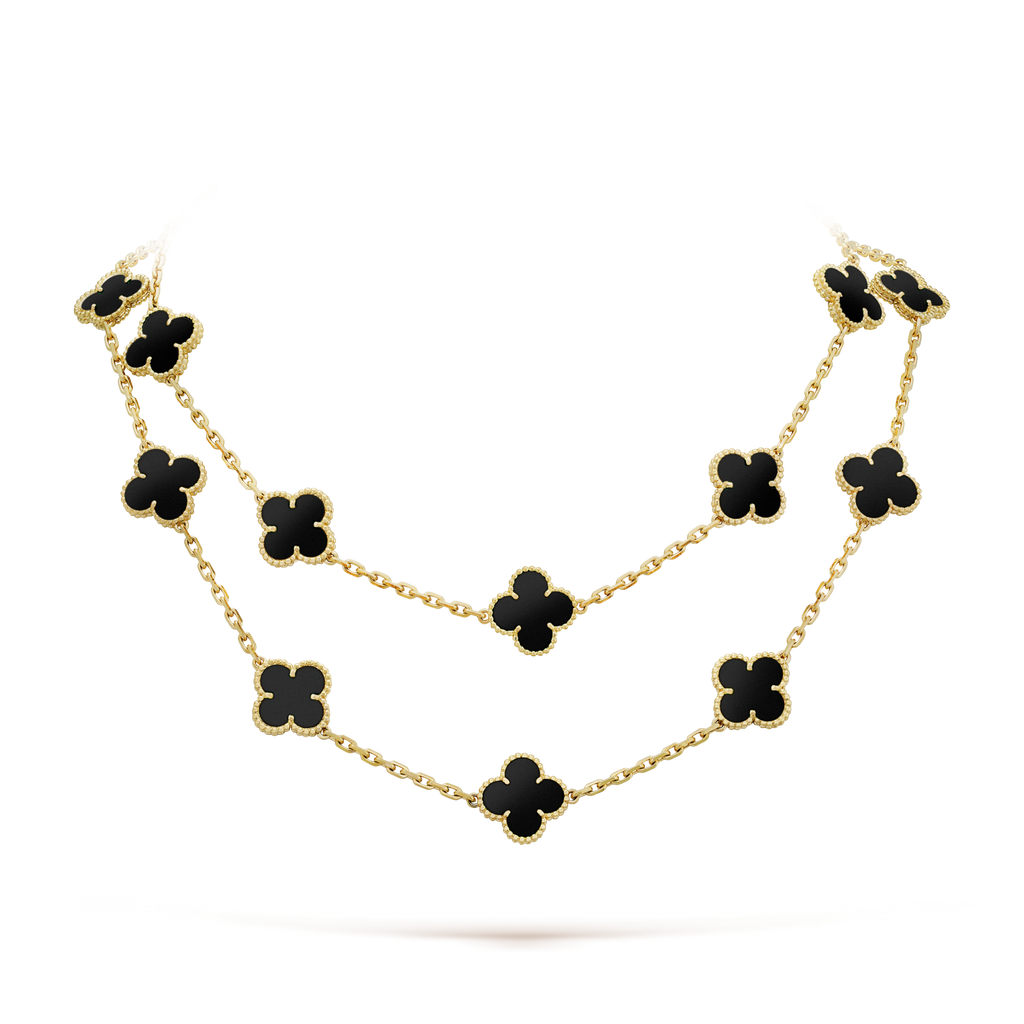 Miro CLOVER 20 MOTIFS ONYX NECKLACE