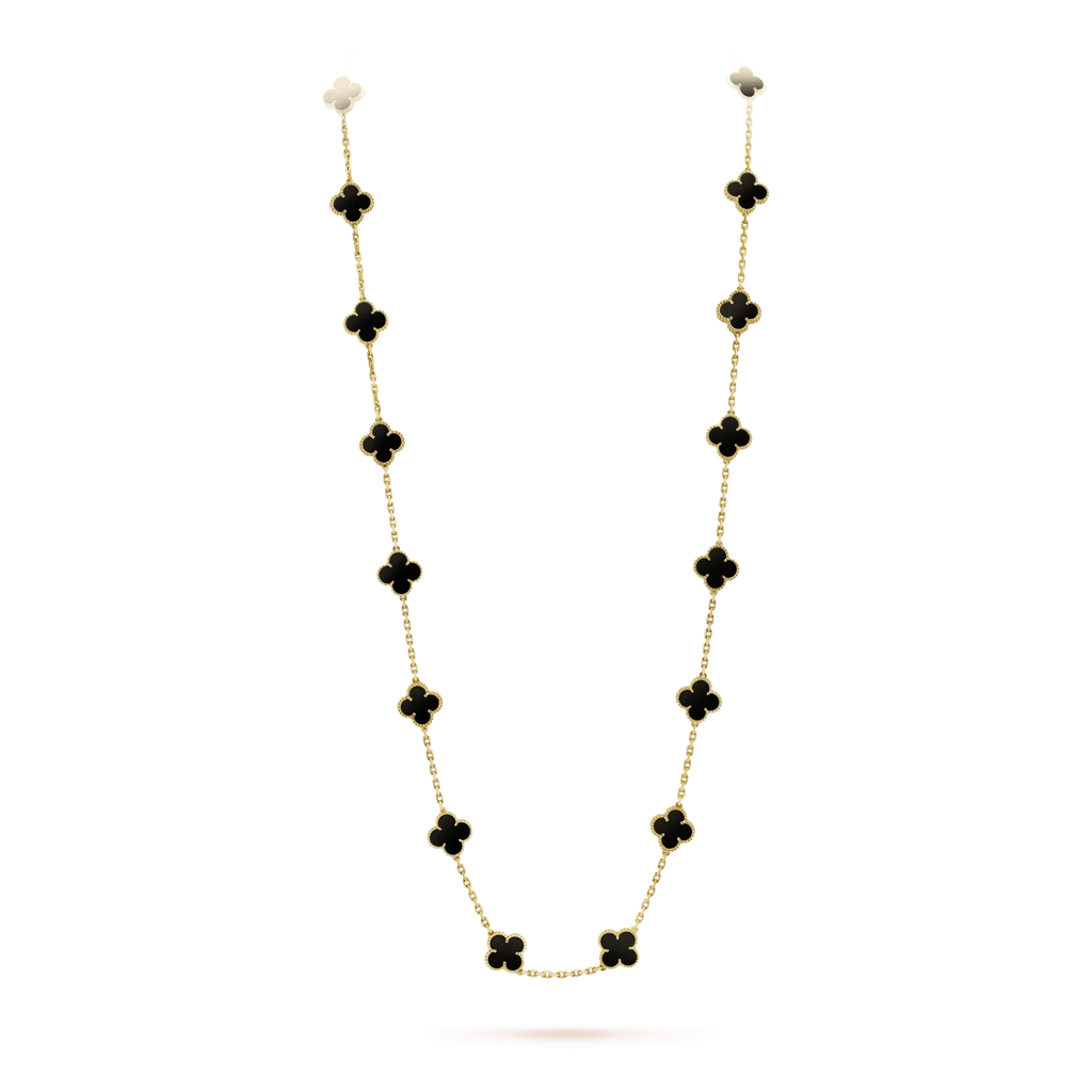 Miro CLOVER 20 MOTIFS ONYX NECKLACE