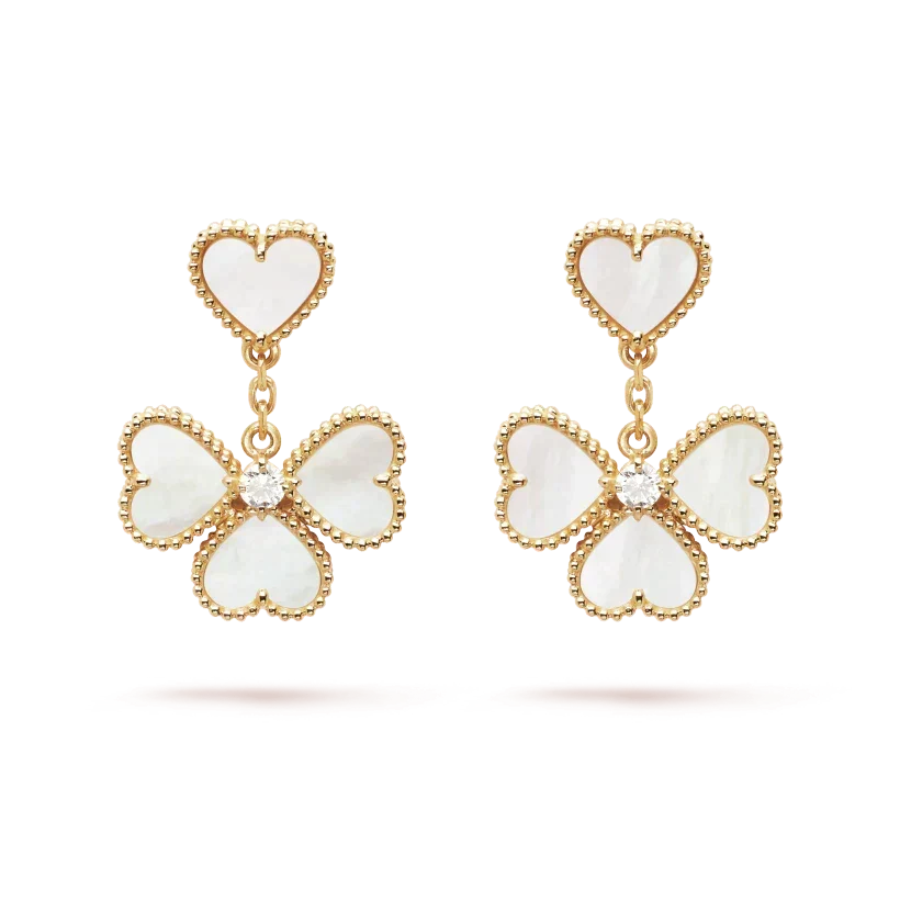 Miro CLOVER SWEET WHITE MOP EARRINGS