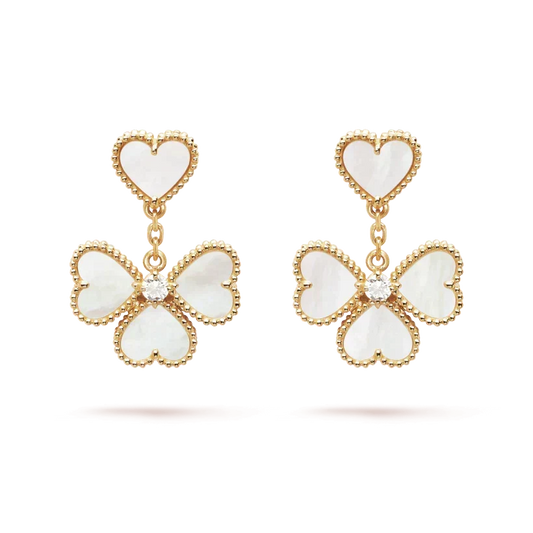 Miro CLOVER SWEET WHITE MOP イヤリング
