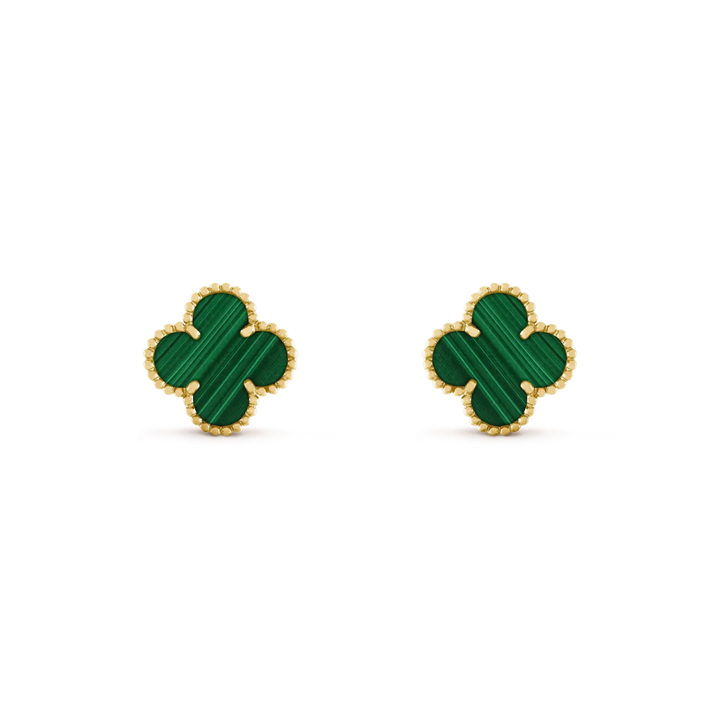 Miro CLOVER MEDIUM 1 MOTIFS MALACHITE  EARRINGS
