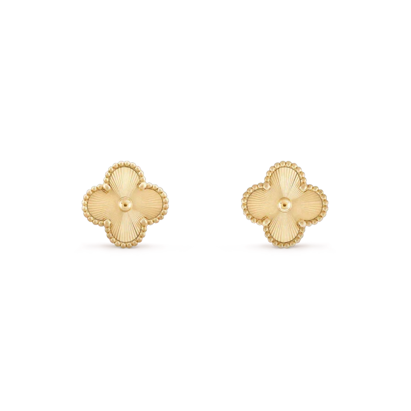 Miro CLOVER MINI 9.5MM LASER EARRINGS