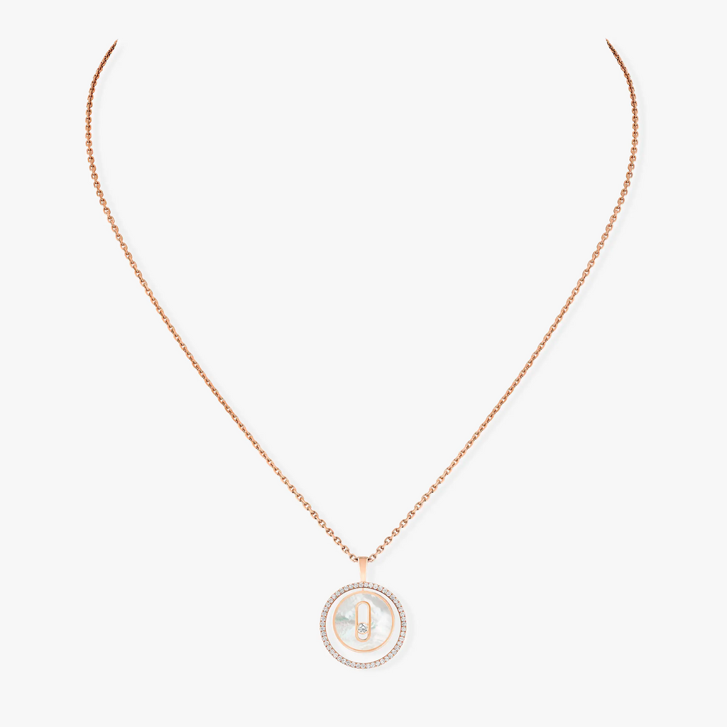 [Miro ]Miro  MOVE 1 DIAMOND WHITE MOTHER OF PEARL PINK GOLD DIAMOND NECKLACE