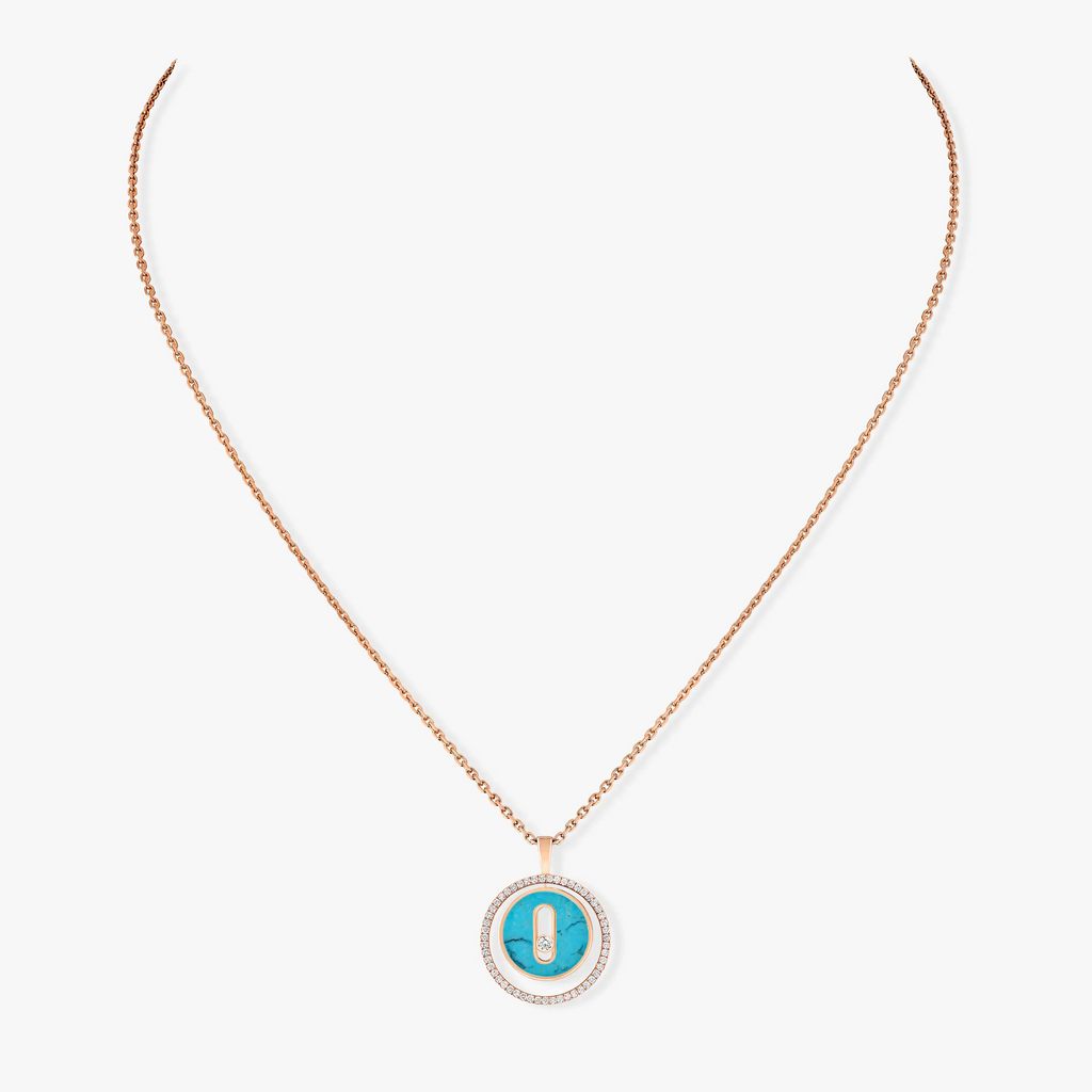 [Miro ]Miro  MOVE 1 DIAMOND TURQUOISE PINK GOLD DIAMOND NECKLACE