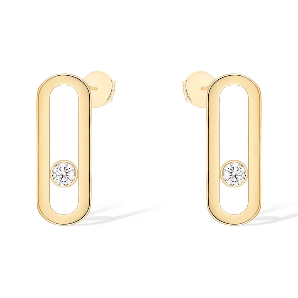 [Miro ]MOVE UNO SMALL 1 DIAMOND EARRINGS