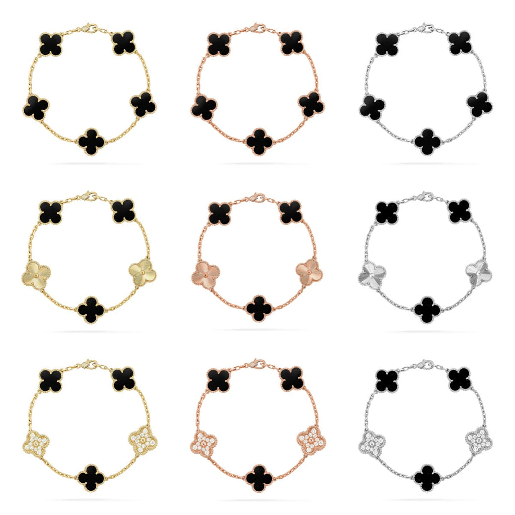 [Miro ]New CLOVER 5 MOTIF ONYXS BRACELET COLLECTION