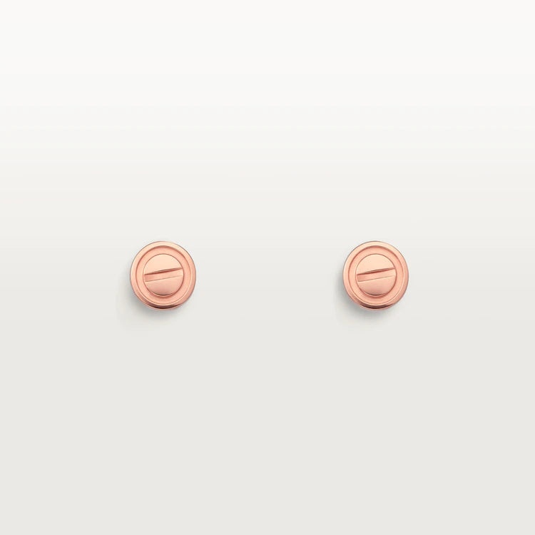 Miro LOVE EARRINGS PINK GOLD 10MM