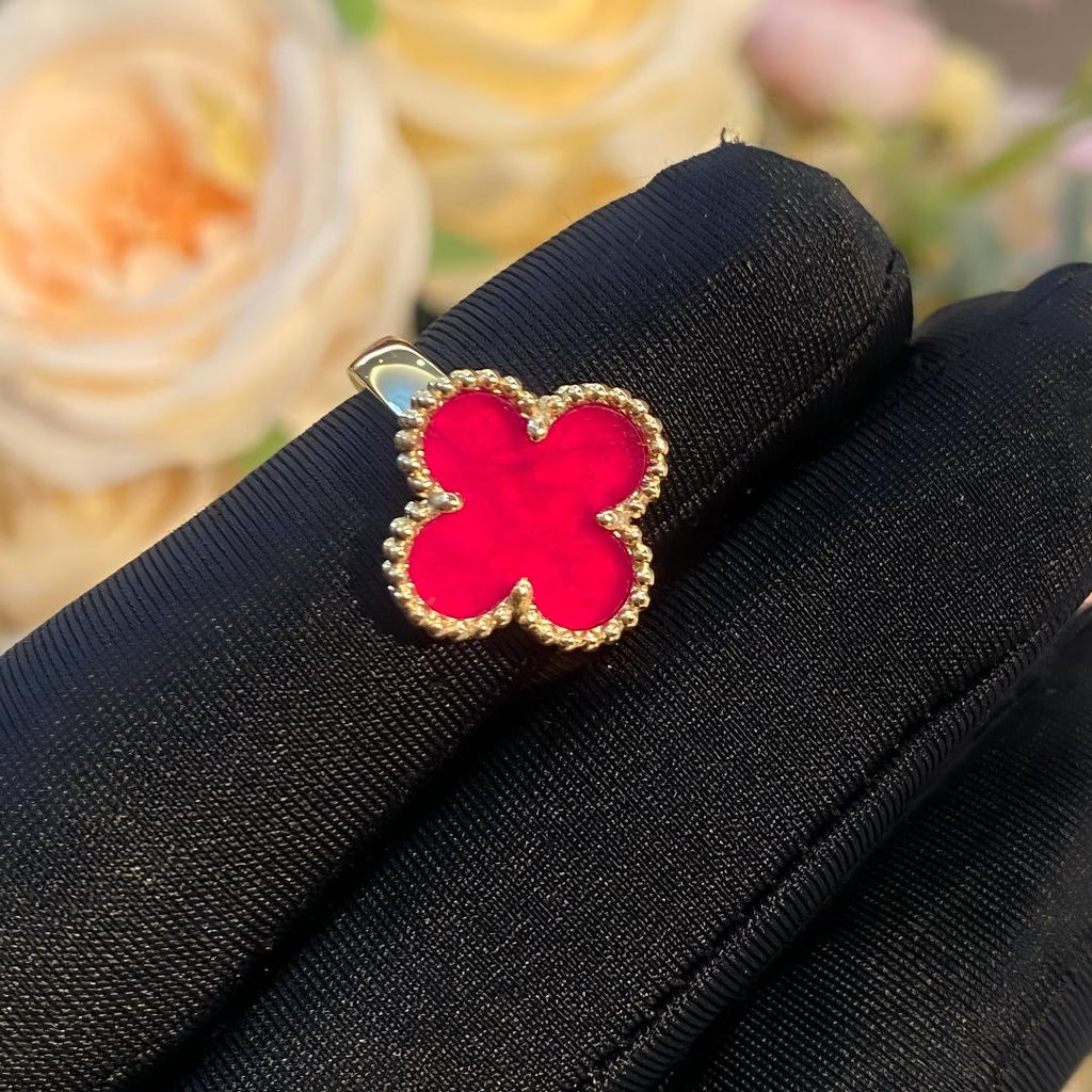 [Miro]NEW CLOVER PINK ENAMEL RINGS