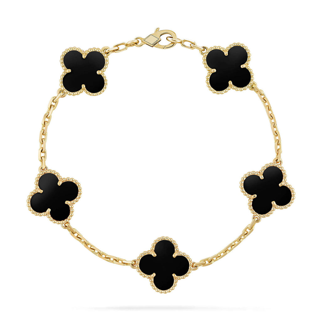 [Miro ]New CLOVER 5 MOTIF ONYXS BRACELET COLLECTION
