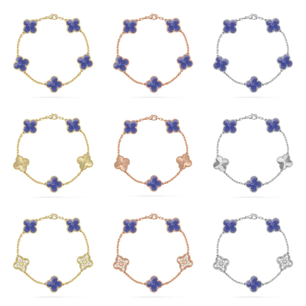 [Miro ]New CLOVER 5 MOTIF BLUE VEINS BRACELET COLLECTION