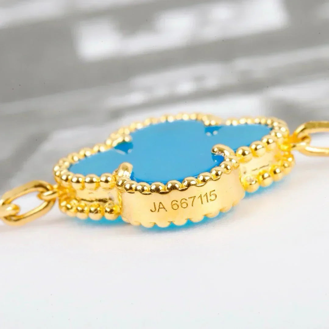 [Miro ]New  CLOVER 5 MOTIF TURQUOISE BRACELET COLLECTION