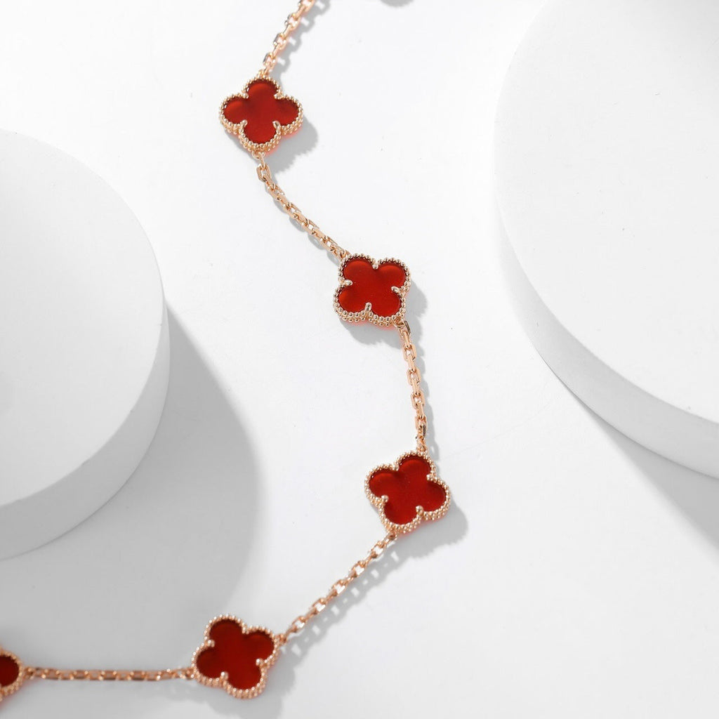Miro CLOVER 10 MOTIFS CARNELIAN NECKLACE