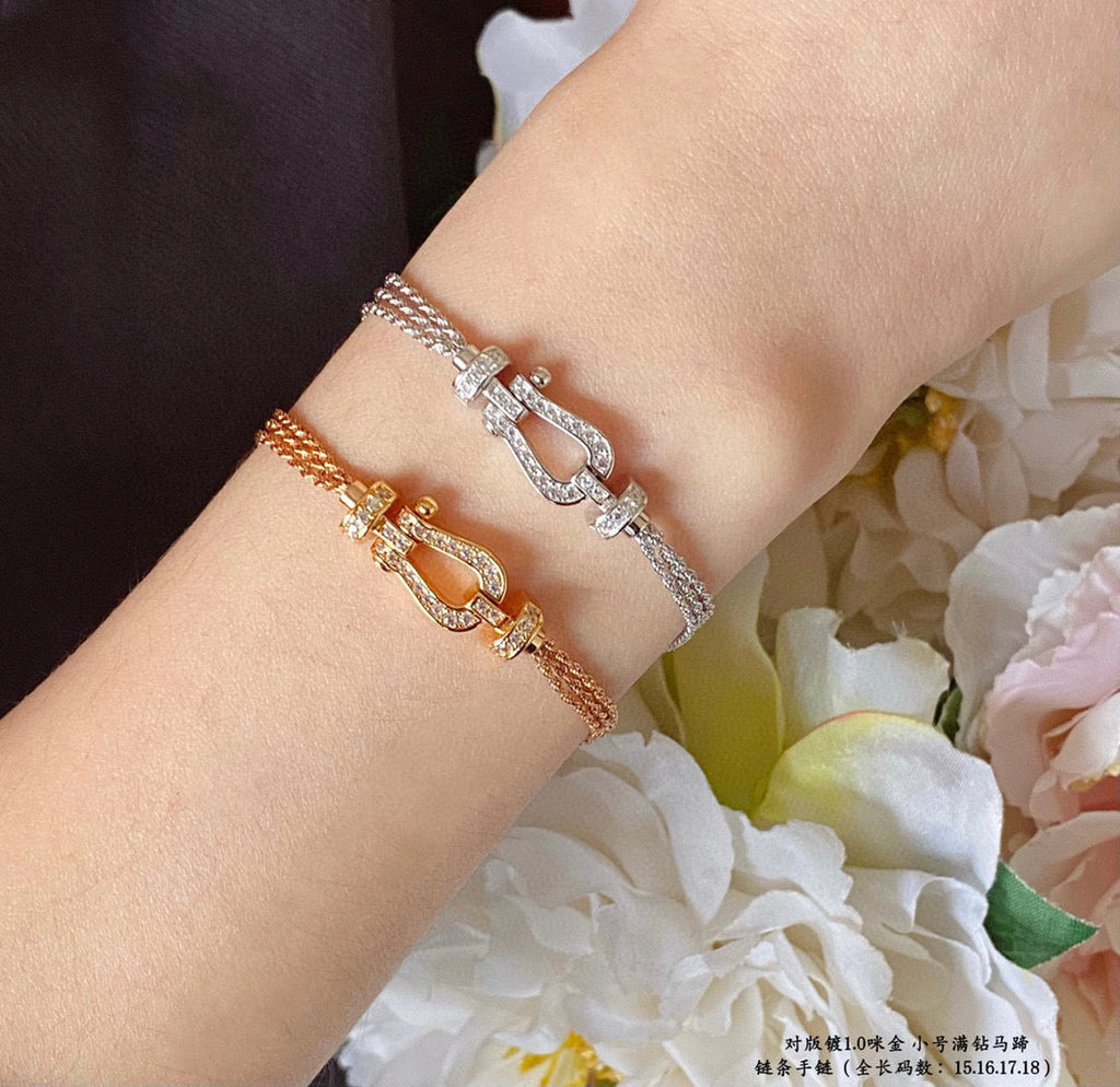 Miro FORCE SMALL HORSESHOE  DIAMOND CHAIN ROPE BRACELET