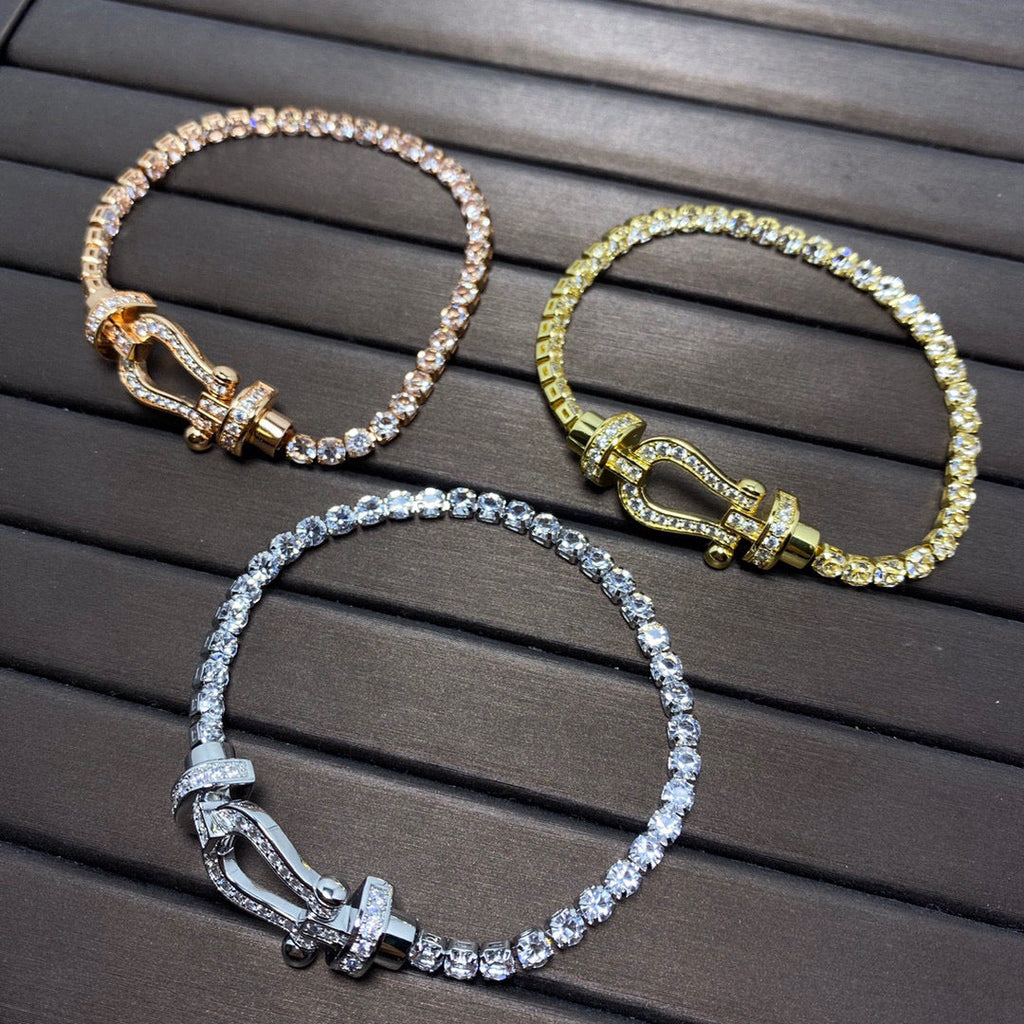 Miro FORCE  LARGE HORSESHOE FULL DIAMOND TENNIS BRACELET